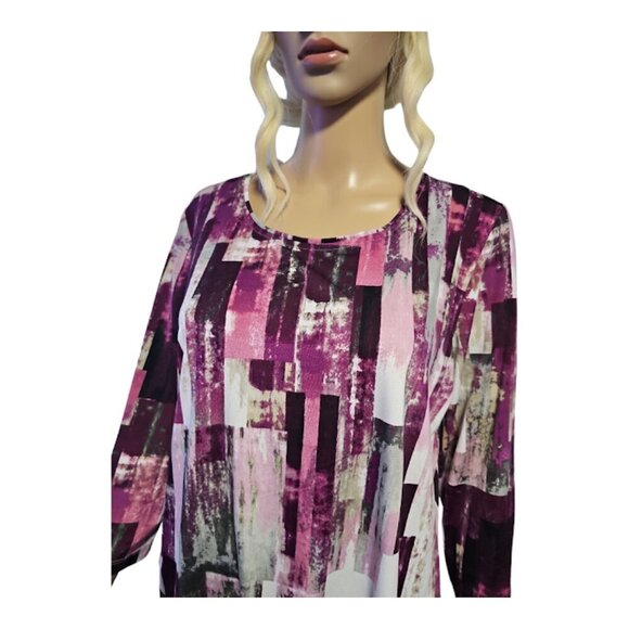 Alia purple and pink pattern top - Picture 2 of 6